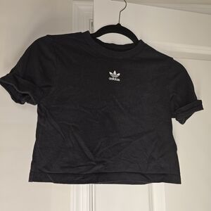 Adidas black crop tee